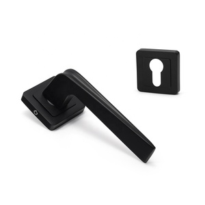 Yonfia 8176r63 rắn Hợp kim kẽm Matt đen trong nhà cửa xử lý khóa thiết lập nhà phòng tắm đòn bẩy cửa xử lý khóa cho cửa gỗ - Product Image 6