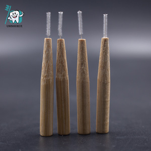 Interdental <b>Brushes</b> Natural Wood Handle Nylon Bristles Eco Friendly For Adults - Product Image 1