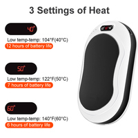 Calentador de manos recargable 2023, batería externa, 10000mAh, carga rápida, USB, pantalla Digital, linterna Led