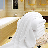 Serviettes de bain d'hôtel en coton 100% - 5 étoiles - Logo personnalisé - 500 g/m² - 600 g/m² - Blanc uni
