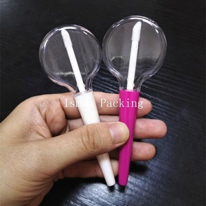 ISMAN 6ml Tube de brillant à lèvres vide en forme de sucette Kawaii pour enfants, rose bonbon et blanc, vente en gros, qualité professionnelle supérieure - Product Image 1