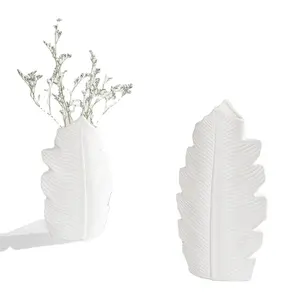 Ağacı yaprak şekli seramik ve porselen vazolar, özel 3D seramik çiçek vazo herhangi bir şekil ve boyut ve renk