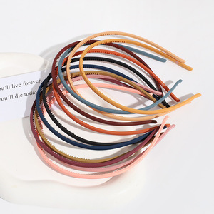 Diadema de Plástico Acrílico para Mujer, Color Sólido Morandi, Antideslizante, Diadema para Niña - Product Image 1