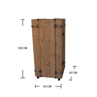 Armoire à vin mobile avec roulettes, chariot de rangement en bois pour bar, salle à manger, restaurant, hôtel (16B-606)