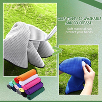 Briquet de serviette de sport de golf en microfibre avec logo personnalisé d'usine Serviette de golf gaufrée Serviette de golf vierge en microfibre personnalisée