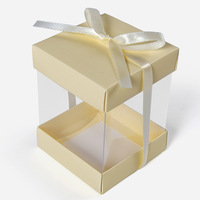 Boîte cadeau personnalisée pliable avec fenêtre transparente pour jouets, bonbons, fleurs, pour mariage, fête, emballage cadeau