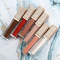 Lumière LED brillant à lèvres avec miroir logo personnalisé haute qualité Vegan étanche liquide rouge à lèvres non collant vide brillant à lèvres tubes