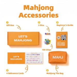 Special-Edition Premium Acrylic Cloisonne Inspired Luxury Style <b>Mahjong</b> <b>Set</b> For Adults for Luxury Gift Market - Product Image 3