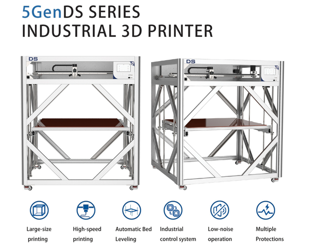 DS Series Industrial 3D Printer 1000*1000*1000mm | 500mm/s Ultra-High Speed | Large Build Volume | High-Precision