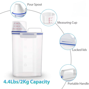 Pet Food Storage Container With Airtight Seal and Measuring Cup for Dog Cat Kibble Dry Treats Home Kitchen Pantry Organization - Product Image 2