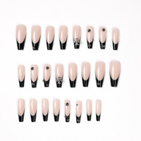 Ballerine faite à la main strass faux ongles haute qualité ongle artificiel conception longs ongles en acrylique accessoires Art 10 tailles