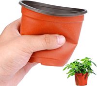 Pots de pépinière en plastique de 4 pouces pour la germination des graines de plantes, jardinières, pots à fleurs