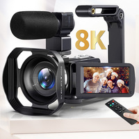 Kamera foto Digital luar ruangan 8k, kamera profesional 360 derajat, kamera Video Digital 8K, penstabil Wifi Streaming
