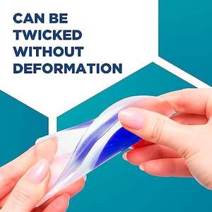 Gel <span class=keywords><strong>Silicone</strong></span> tacco coppe/tamponi tacco lifting per tendinite Achille, scarpe cuscino solette per le donne degli uomini - Product Image 5