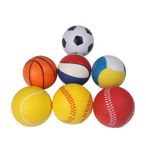 Jouets anti-stress en mousse PU de 6,3 cm en forme de balle de baseball pour enfants, vente en gros directe usine - Product Image 1