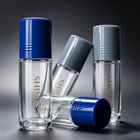Flacons roll-on en verre transparent de 50 ml avec applicateur à bille pour parfum, massage, huile essentielle, soins de la peau DIY