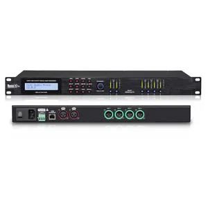 48K Professional Audio 2 Input 4 Output DSP Digital Signal Sound Processor with Balanced Input and Output XLR Speaker Interface