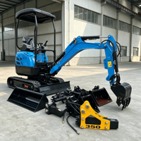 Mini-excavatrice YUNTU haute performance de 1,8 tonne, livraison gratuite, micro-excavatrice hydraulique, mini-escavatrice sur chenilles, petite pelle