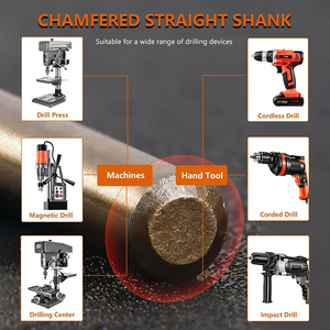 HYGOAL OEM工場製 M35 HSS-CO 5%高速鋼ストレートシャンクツイストドリルビット（鋼および銅の穴あけ用） - Product Image 4