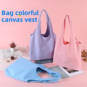 Low MOQ Geometric Pattern Vest Canvas Tote <b>Bag</b> with Customizable Color & Design Dye-Sublimation Printing Shoulder <b>Strap</b> - Product Image 2