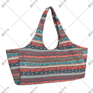 Bolsa de yoga de lona estampada de estilo étnico bohemio, de gran capacidad, para fitness y yoga - Product Image 2