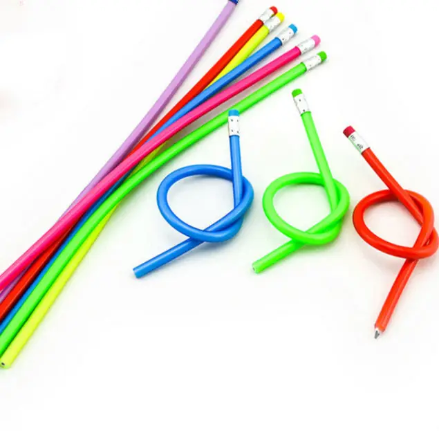 Verwenden Sie bunte Magic Flexible Bendy Soft Pencil Standards tifte Kunststoff T/t, Paypal Akzeptieren Schule und Büro Großhandels preis Schwarz