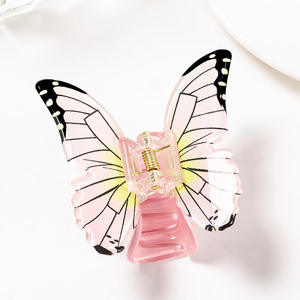 Pince à cheveux papillon mignonne en PVC, style animal, accessoires pour cheveux - Product Image 5