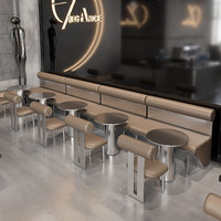 Meubles de restaurant industriels modernes, durables et écologiques avec ensemble de table à manger en acier inoxydable pour usage en bistro occidental et hôtel