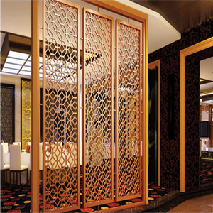 Benutzer definierte laser geschnittene Metall wand dekor platten Bildschirme Bewegliche Esszimmer trennwände Edelstahl Restaurant Hall Divider