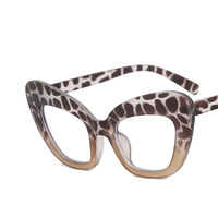 Lunettes optiques surdimensionnées pour femmes, avec logo personnalisé, anti-lumière bleue, monture œil de chat, grande taille