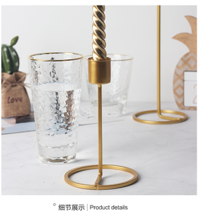 Rnaments Wedding Celebration Decoration OME omantic Dinner andle ought rould ron andandlestick - Product Image 4