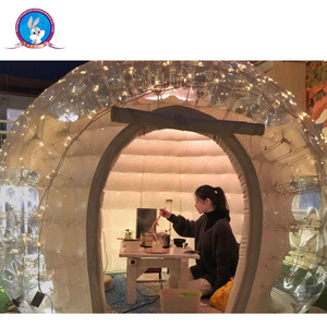 Tente <span class=keywords><strong>bulle</strong></span> gonflable en PVC populaire, transparente, avec structure métallique, imperméable, résistante aux intempéries, durable, pompe électrique, installation facile, pour le camping - Product Image 6
