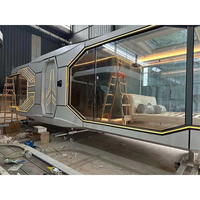 Nouvelle Cabine Intelligente AI à Commande Vocale Prix Usine, Modèle Capsule Spatiale, Maison Préfabriquée en Panneaux Sandwich pour Hôtels, Bureaux, Immeubles et Centres Commerciaux