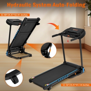 Tapis Roulant Pieghevole Automatico con Inclinazione per Corsa e Camminata, 3.0 HP, Capacità di Carico 350 Libbre, Disponibile in Stock Oltremare - Product Image 2