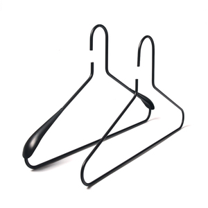 Hangares de ropa de camisa de hierro de alta resistencia, percha de ropa de metal negro, percha galvanizada - Product Image 2