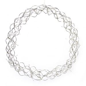 พวงหรีดโลหะ LED เรืองแสง ใช้พลังงานจากแบตเตอรี่ ของตกแต่งคริสต์มาสแบบแขวน ตกแต่งบ้านในเทศกาล - Product Image 2