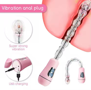 Perlas Anales Vibratorias con Carga USB, 12 Frecuencias de Vibración para Estimulación Anal, Tapón Anal, Supositorio, Tapón Anal Largo - Product Image 5