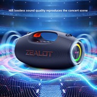 Zealot S86 Nouveau Haut-Parleur Portable d'Extérieur 5.3, Mini Audio 60W à Volume Élevé avec Lumières RGB Intégrées, Commerce Électronique Transfrontalier