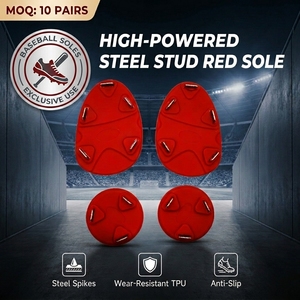 Wholesale Custom Self-adhesive Baseball Cleat <strong>Soles</strong> Split Design TPU Wearable <strong>Stick</strong> on Cleat Pads for Sneaker Modification - Product Image 3