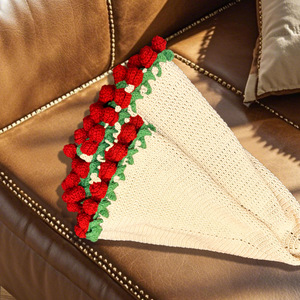 Ensemble de <span class=keywords><strong>couverture</strong></span> en <span class=keywords><strong>crochet</strong></span> avec bouquet de roses - Kit de bricolage pour débutants et avancés avec tous les fournitures, guide vidéo, cadeau idéal pour la décoration de la maison - Product Image 2