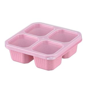 Wheat Straw Compartment Lunch Box Bento Food <b>Storage</b> <b>Container</b> for Student Office Snack Fruit - Product Image 4