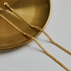 Versatile Women's Classic Snake Bone <b>Chain</b> Necklace Stainless Steel <b>Choker</b> With Plated Pendant for Engagement or Anniversary - Product Image 5