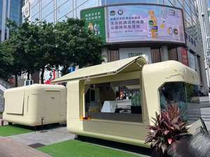 Camion de restauration mobile de haute qualité en fibre de verre et aluminium, remorque alimentaire personnalisée résistante à la rouille <span class=keywords><strong>pour</strong></span> la vente de glaces, pizzas et barbecues - Product Image 1