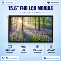 Modul LCD TFT AHVA IPS FHD 15,6 Inci AUO G156HAN05.0 1920x1080 EDP 500cd/m2 Kecerahan Tinggi Tampilan Industri Temperatur Lebar
