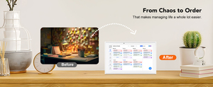 Slimme Familie Kalenderdisplay 10.1 inch, WiFi Digitale Fotolijst met App Sync & Gedeelde Schemering - Product Image 4