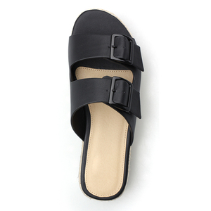 Las mujeres <span class=keywords><strong>alpargatas</strong></span> cuña moda sandalia 2024 PU hebilla yute beige plantilla al aire libre zapatos <span class=keywords><strong>de</strong></span> <span class=keywords><strong>boda</strong></span> - Product Image 5