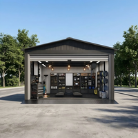 Garage mobile préfabriqué robuste pour voiture, atelier extérieur modulaire en panneaux sandwich, abri à outils et maison de réparation automobile