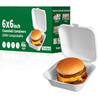 Wegwerp Eco-Vriendelijke Bento Box Meelage Opslag Food Prep Lunchbox Fruitsalade Hamburger Cake Verpakking