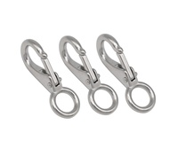 Mousqueton à œil fixe en acier inoxydable 316 Marine #1, 70mm, matériel pour bateaux de plaisance, matériel pour animaux de compagnie, mousqueton à ressort fixe, manilles à dégagement rapide