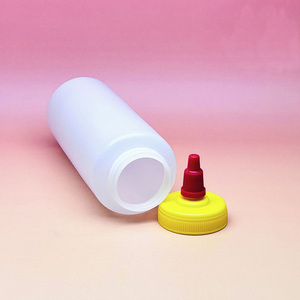 Bouteilles de sauce et d'huile d'olive en plastique PE de qualité alimentaire avec bouchon à vis pour le chocolat, la sauce salade, le ketchup, 8 oz, 16 oz - Product Image 2